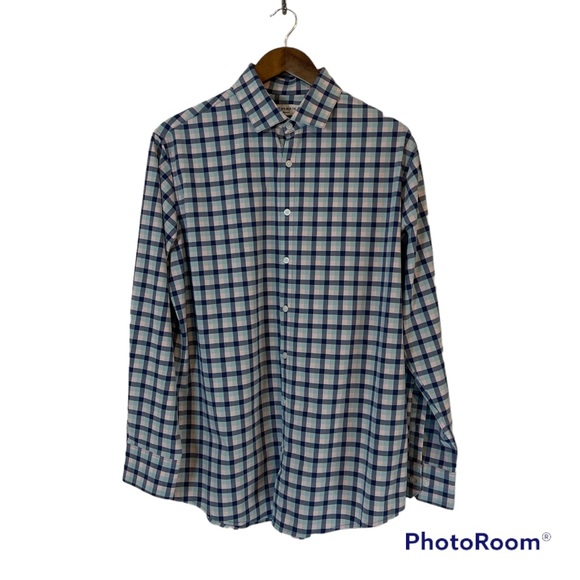 Mizzen+Main Other - Mizzen + Main Blue and Pink Checkered Plaid Button Up Shirt Men's Size Medium